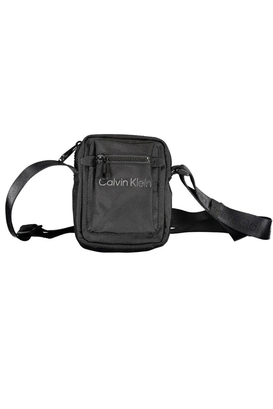 Black Polyester Men Shoulder Bag