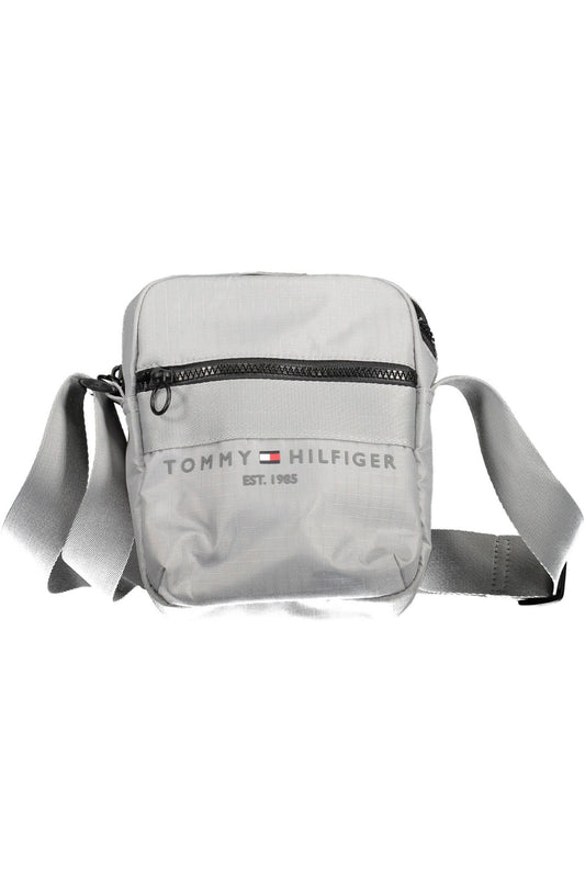 Gray Polyester Men Shoulder Bag