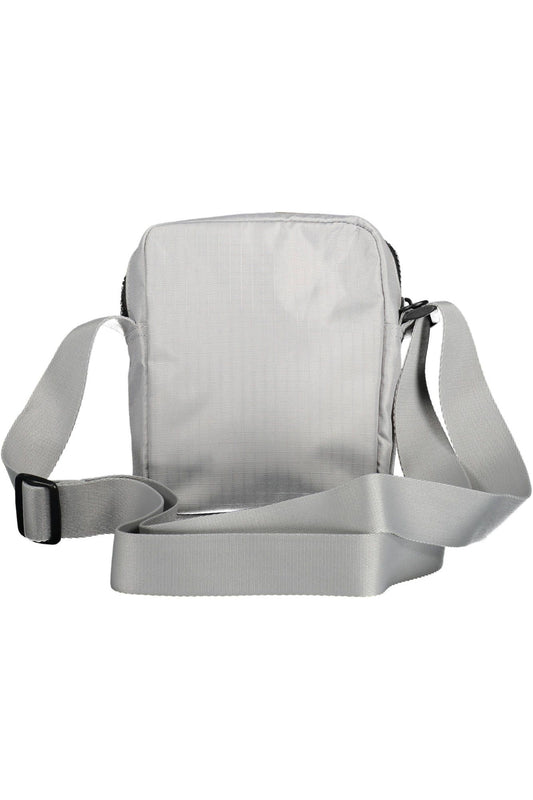 Gray Polyester Men Shoulder Bag