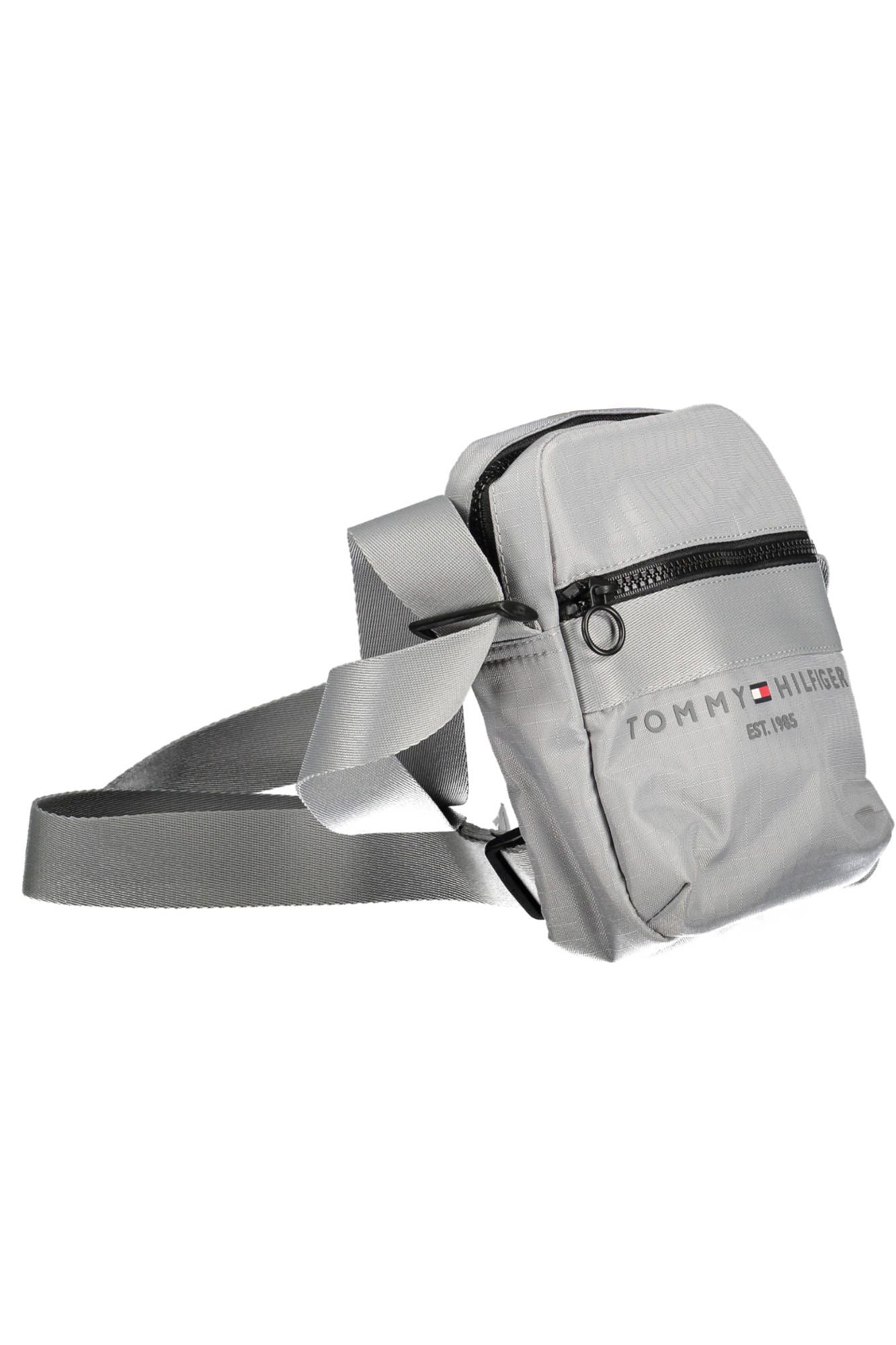 Gray Polyester Men Shoulder Bag