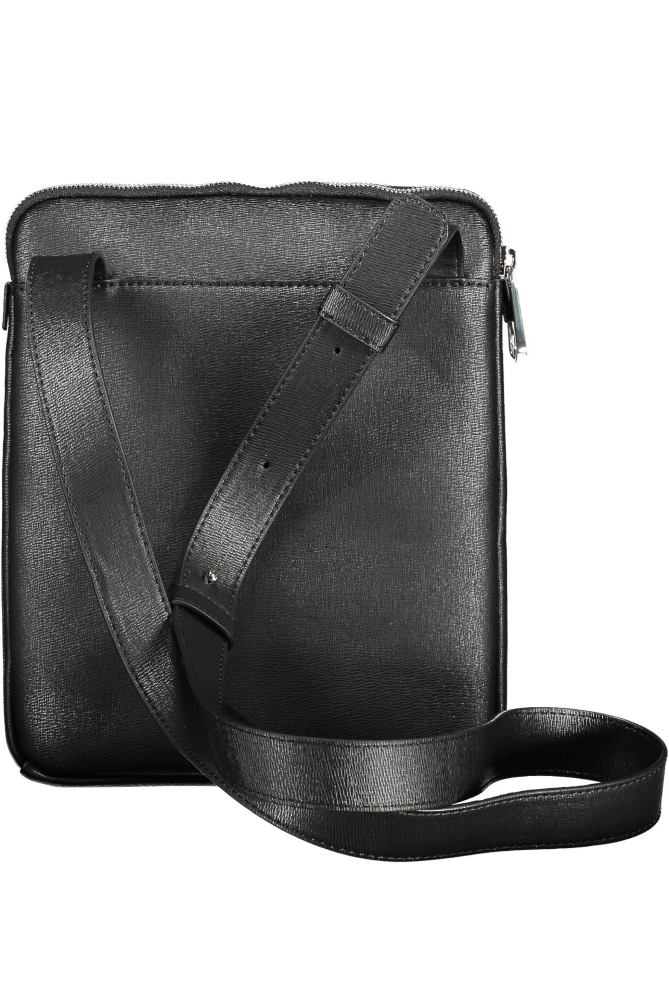 Black Polyester Men Shoulder Bag
