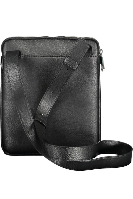 Black Polyester Men Shoulder Bag