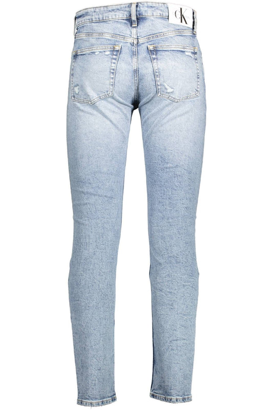 Light Blue Cotton Men Jeans