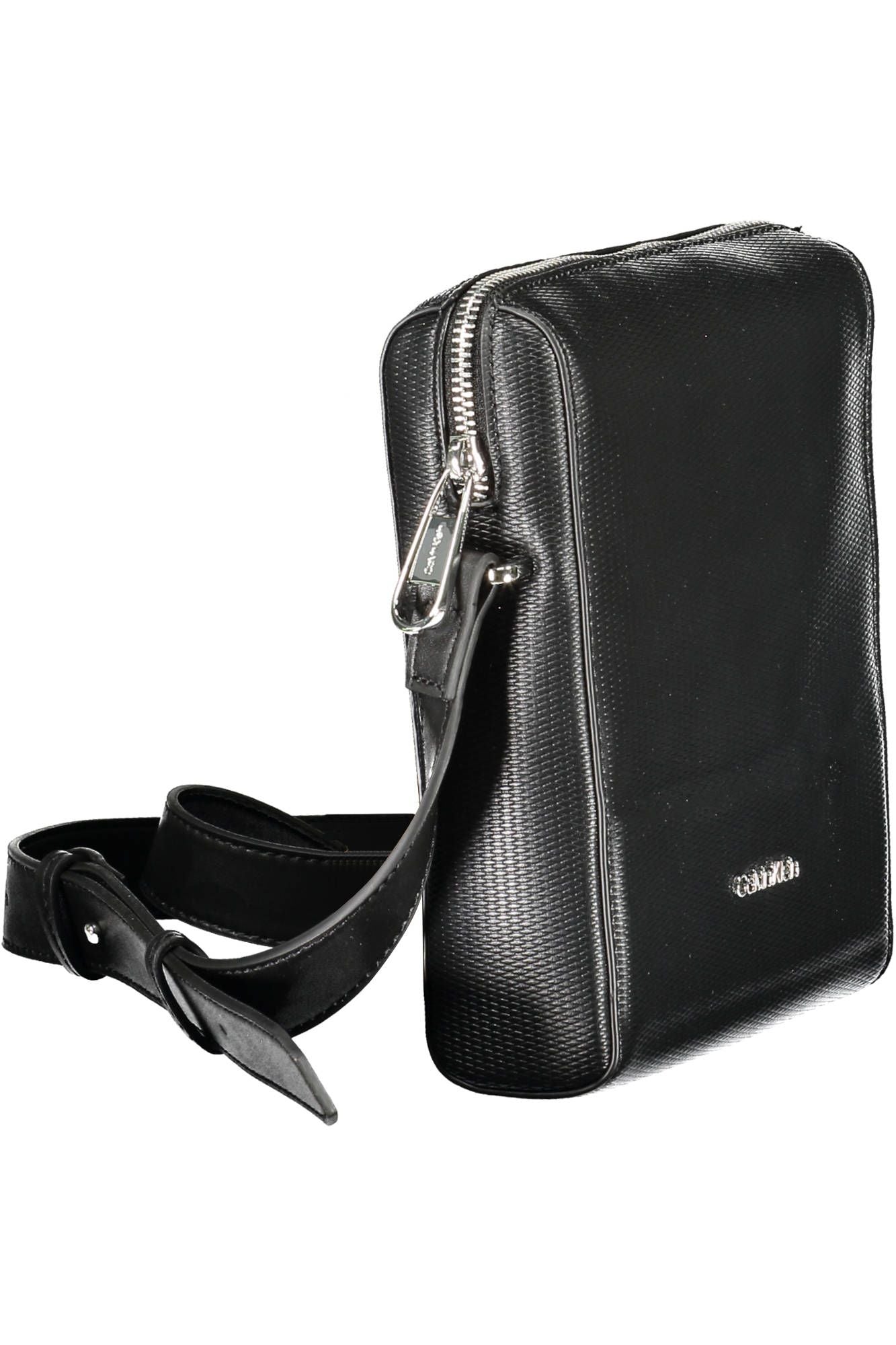 Black Polyester Men Shoulder Bag