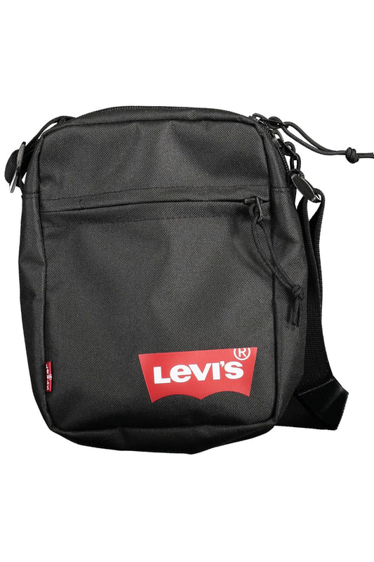 Black Polyester Men Shoulder Bag