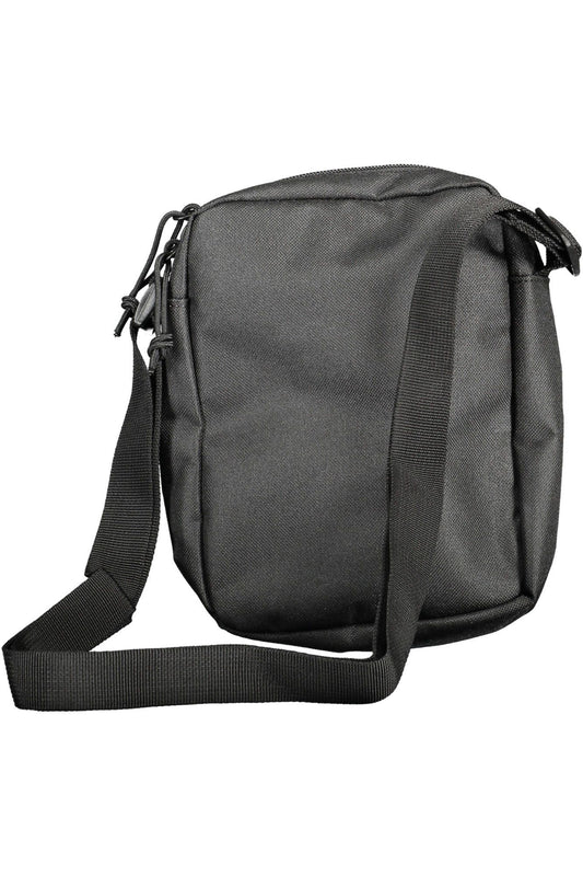 Black Polyester Men Shoulder Bag