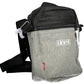Gray Polyester Men Shoulder Bag