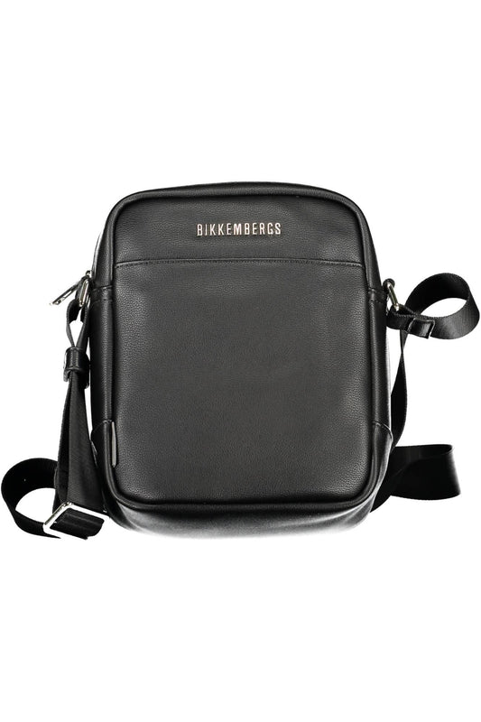 Black Polyethylene Men Shoulder Bag