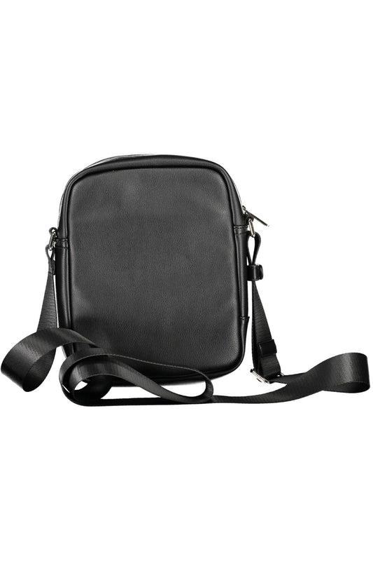 Black Polyethylene Men Shoulder Bag