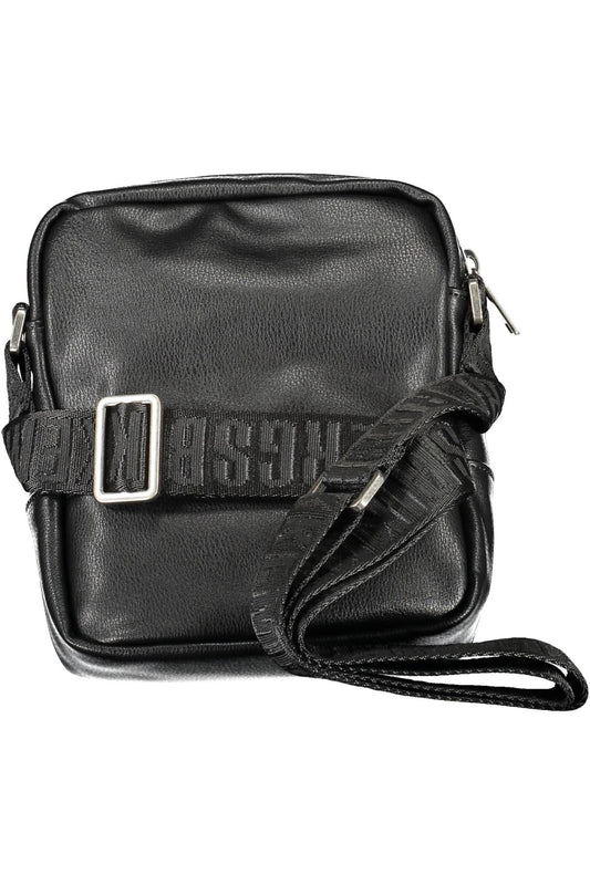 Black Polyethylene Men Shoulder Bag