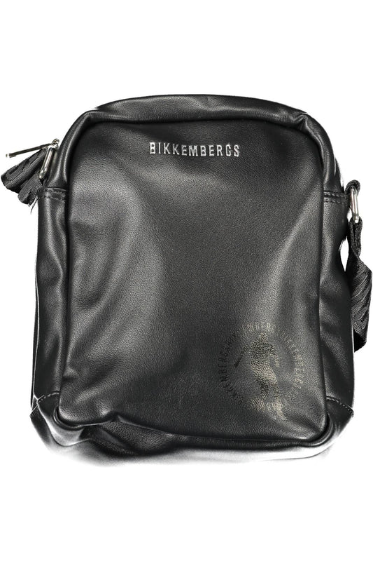 Black Polyethylene Men Shoulder Bag