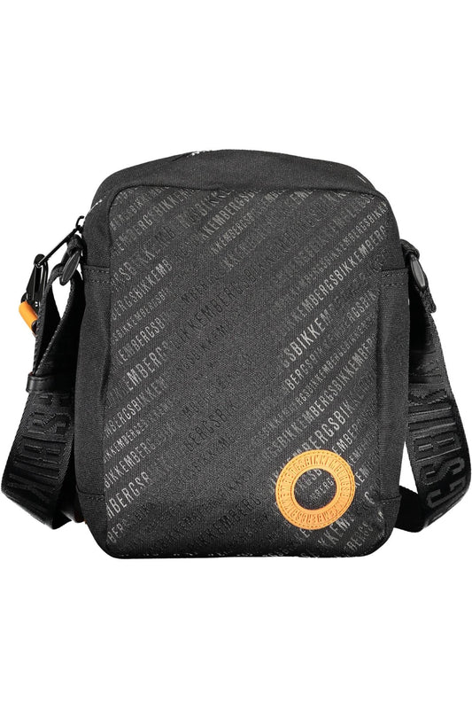 Black Polyester Men Shoulder Bag