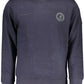 Blue Cotton Men Sweater
