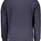 Blue Cotton Men Sweater