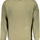 Green Cotton Men Sweater