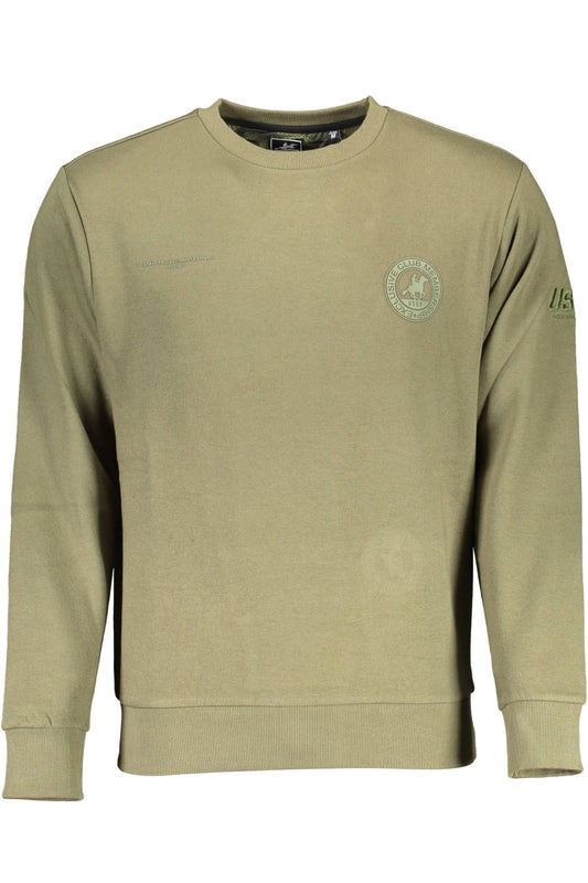 Green Cotton Men Sweater