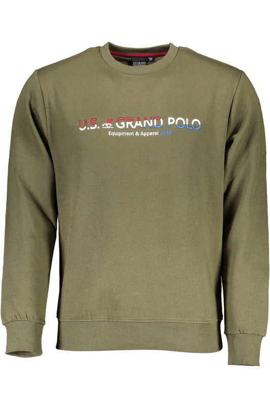 Green Cotton Men Sweater