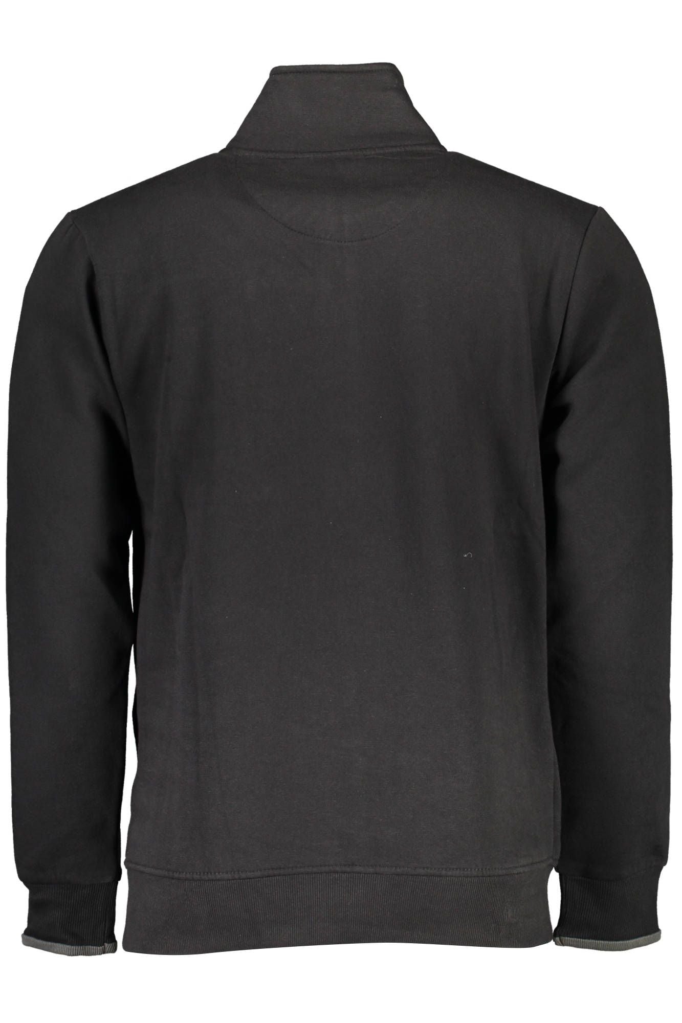 Black Cotton Men Sweater