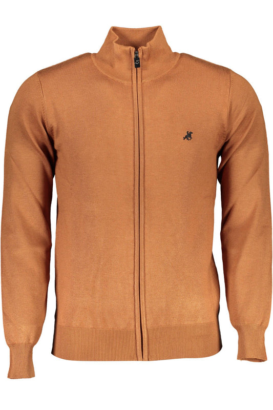 Brown Nylon Men Sweater