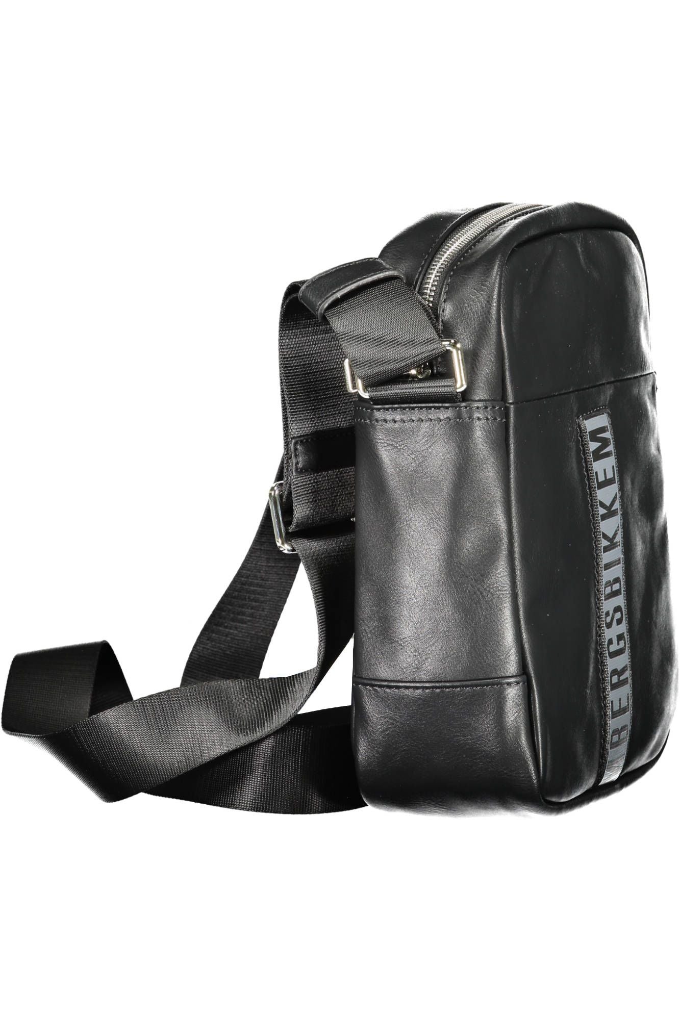 Black Polyethylene Men Shoulder Bag