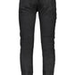 Black Cotton Men Slim Jean