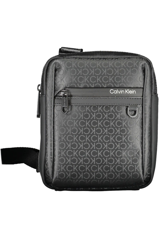 Black Polyester Men Shoulder Bag