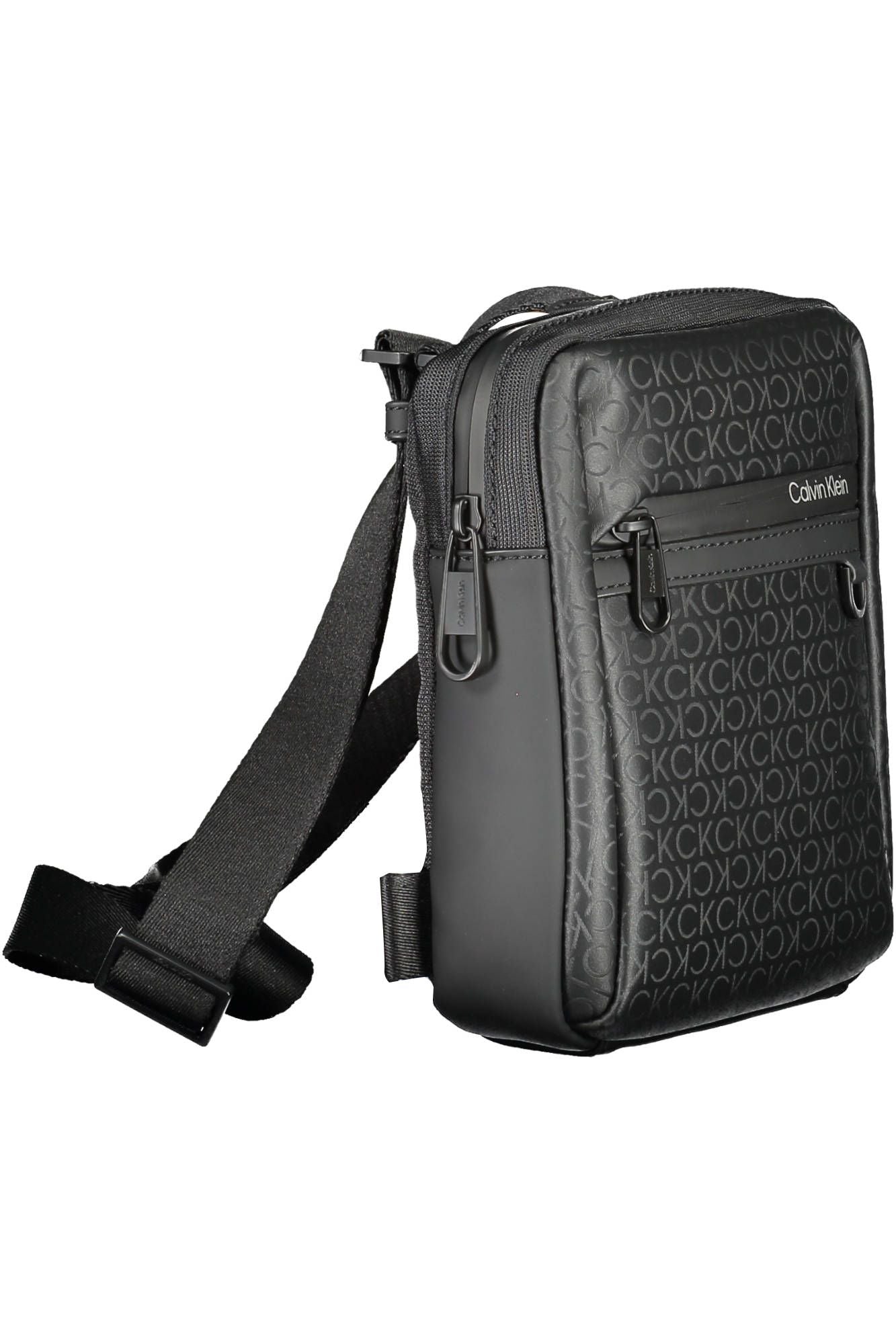 Black Polyester Men Shoulder Bag