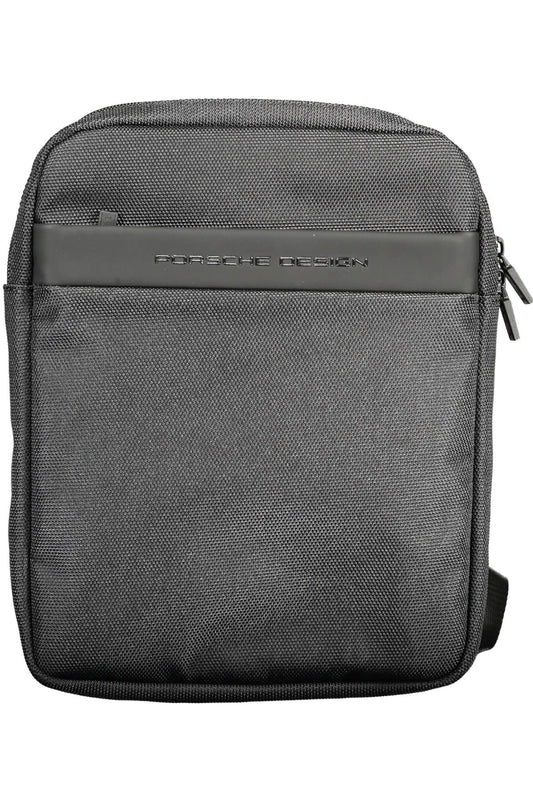 Black Polyester Men Shoulder Bag