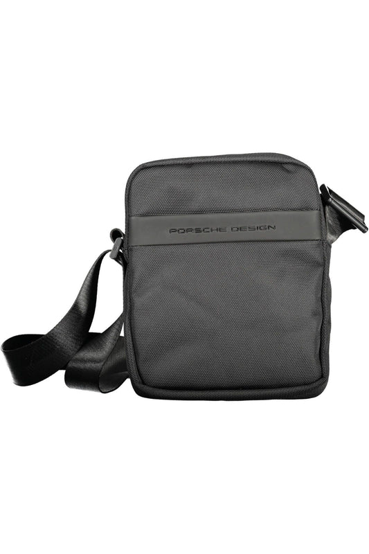 Black Polyester Men Shoulder Bag