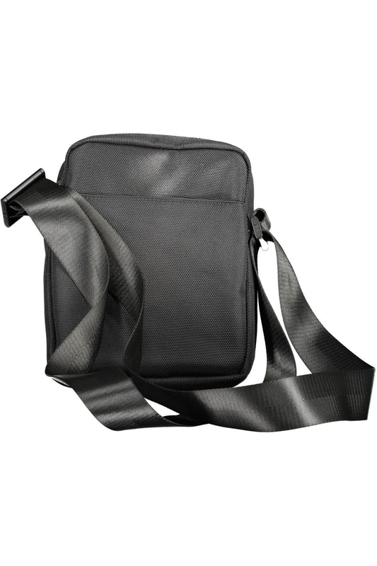 Black Polyester Men Shoulder Bag