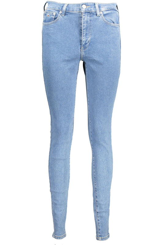 Light Blue Cotton Women Jeans