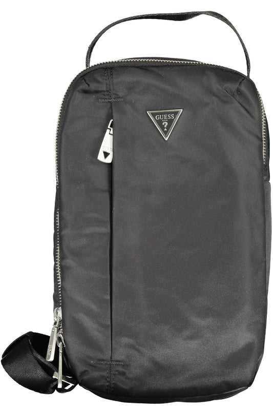 Black Polyamide Men Shoulder Bag
