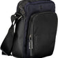 Blue Polyurethane Men Shoulder Bag