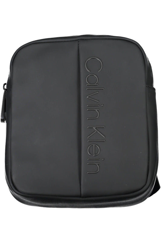Black Polyester Men Shoulder Bag
