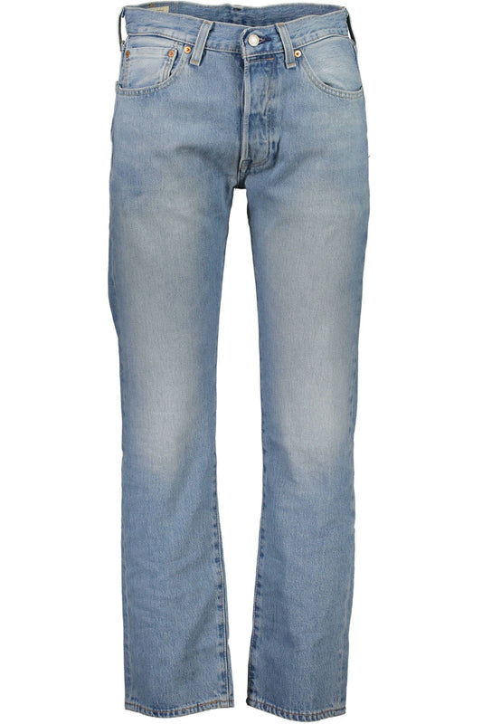 Light Blue Cotton Men Jeans