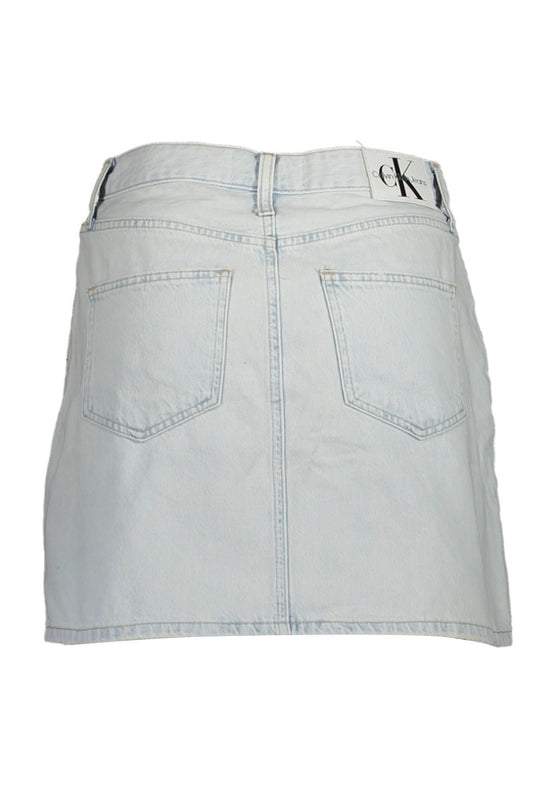 Light Blue Cotton Women Skirt