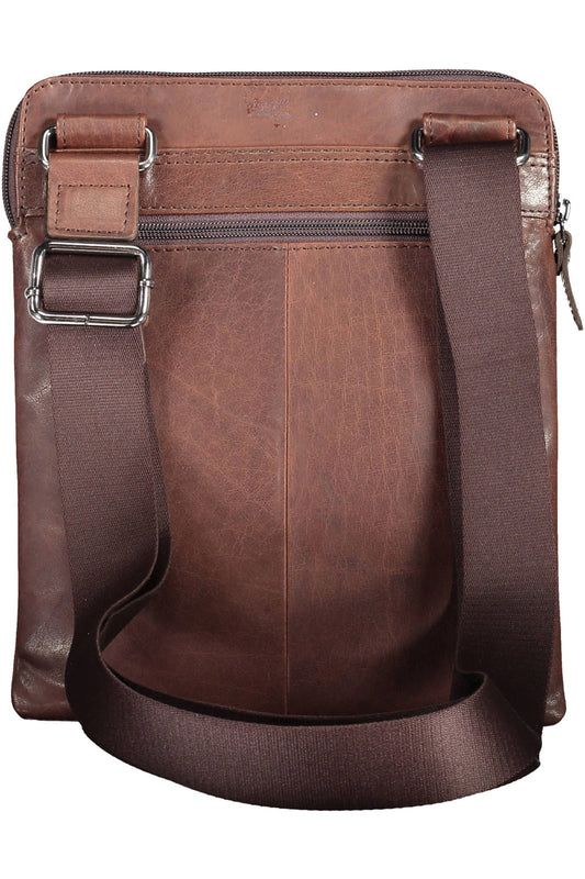 Brown Polyester Men Shoulder Bag
