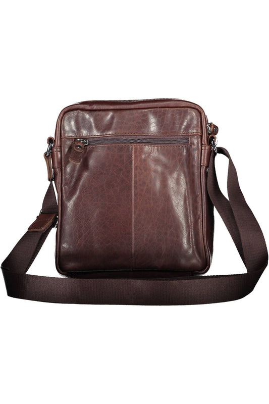 Brown Polyester Men Shoulder Bag