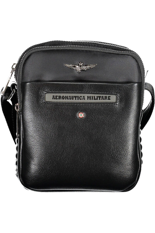 Black Polyester Men Shoulder Bag