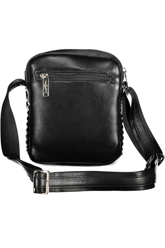 Black Polyester Men Shoulder Bag