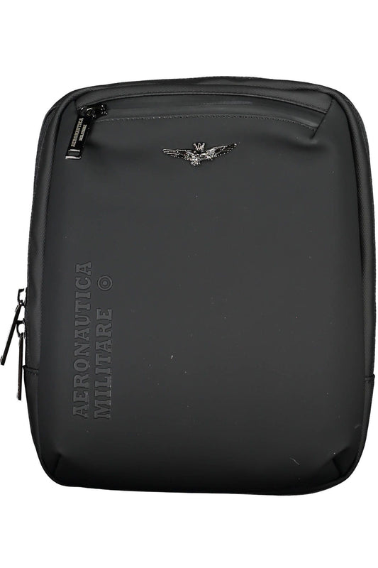 Black Polyester Men Shoulder Bag