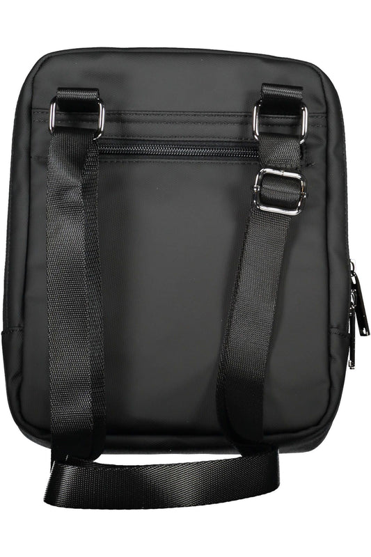 Black Polyester Men Shoulder Bag