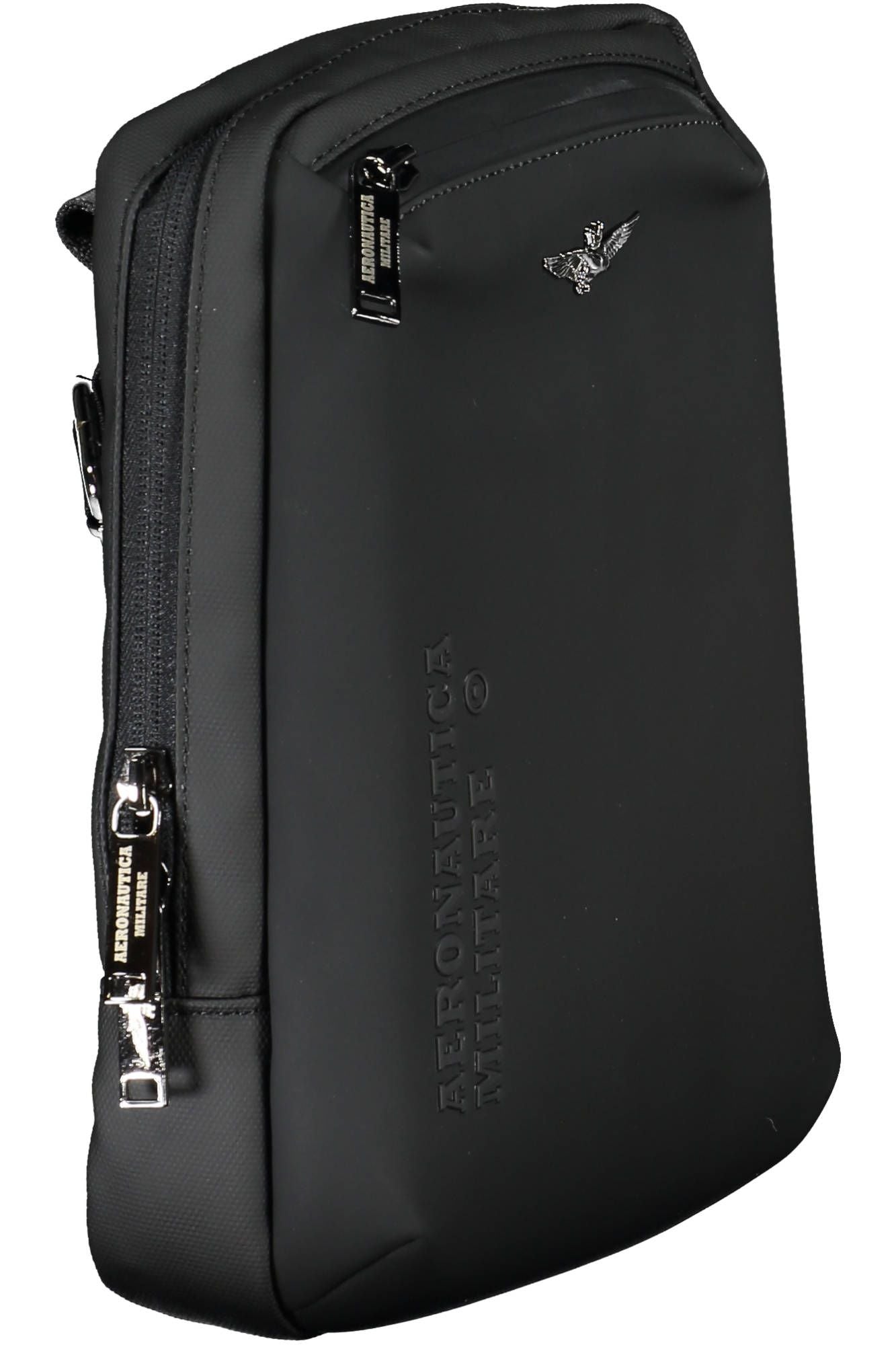 Black Polyester Men Shoulder Bag