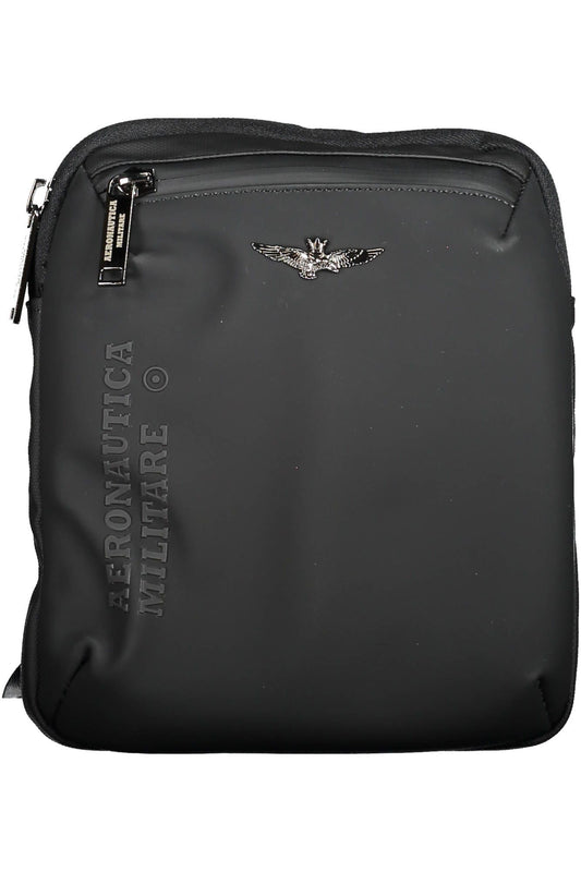Black Polyester Men Shoulder Bag