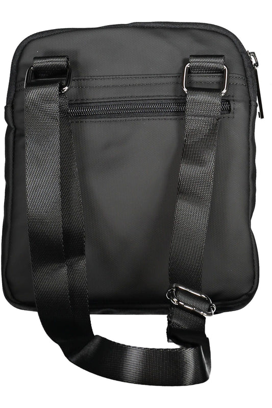 Black Polyester Men Shoulder Bag