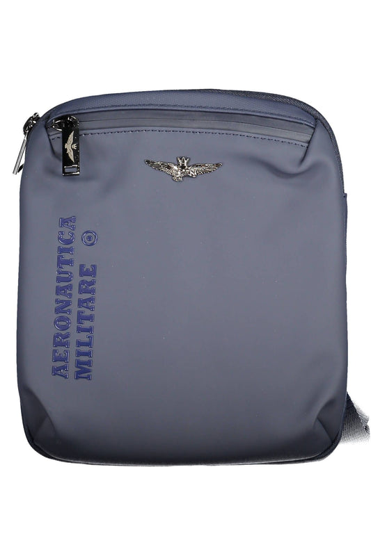 Blue Polyester Men Shoulder Bag