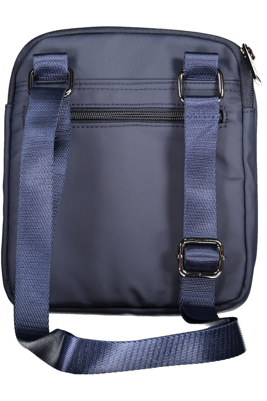 Blue Polyester Men Shoulder Bag