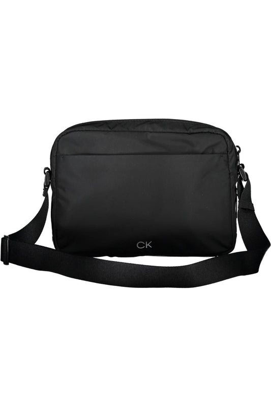 Black Polyester Men Shoulder Bag