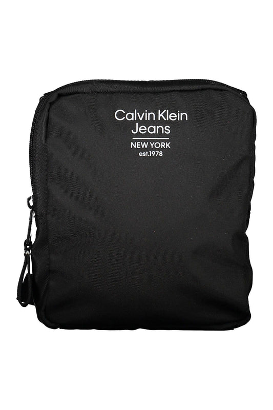 Black Polyester Men Shoulder Bag