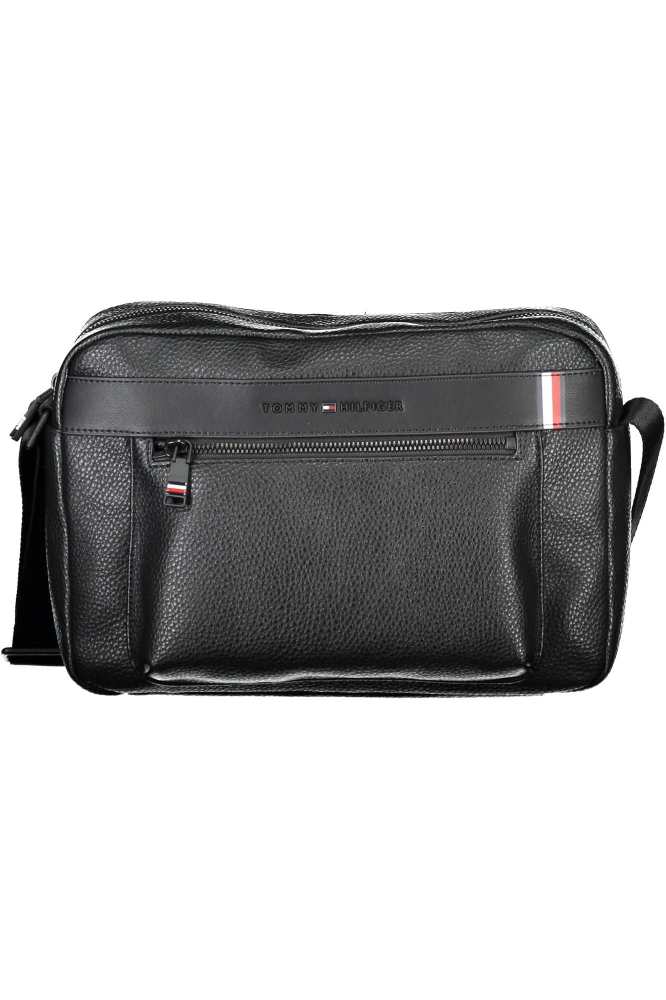 Black Polyurethane Men Shoulder Bag